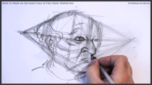 learn how to draw an old man's face in two point perspective 018