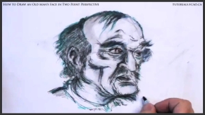 learn how to draw an old man's face in two point perspective 044